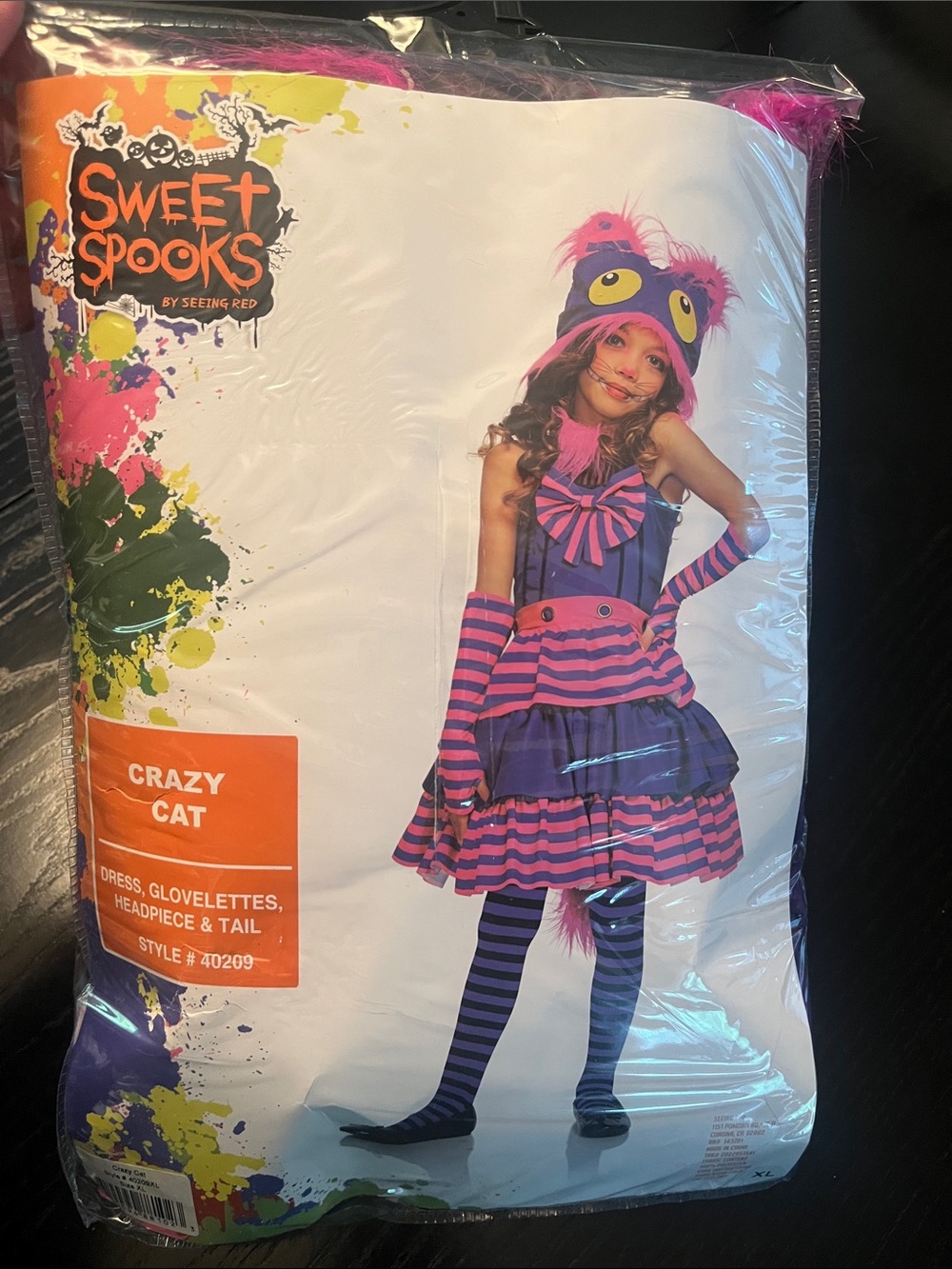 Chasing Fireflies Crazy Cat Costume - Pink & Purple